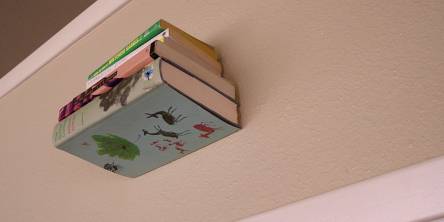 invisible bookshelf instructable